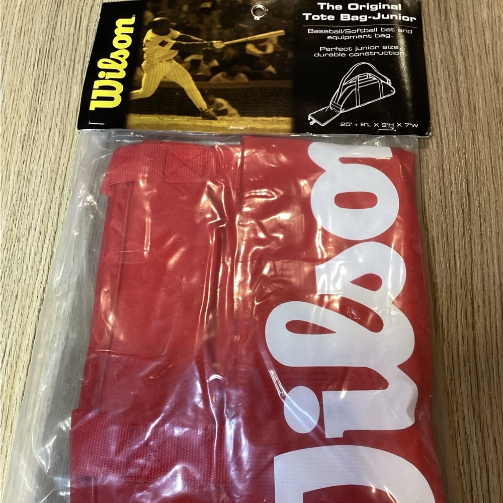 WILSON The Original Tote Bag-Junior Baseball/Softball‎ - Red/White - New